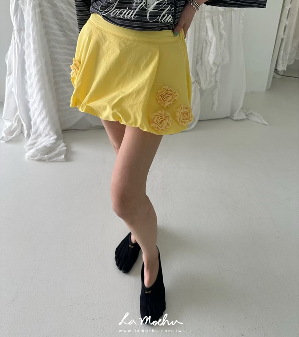 紗質花朵襯衫包屁褲裙